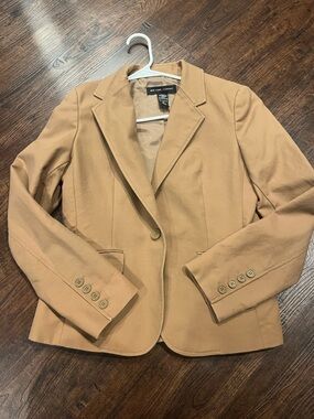 New York & Company Camel Pea Coat Blazer